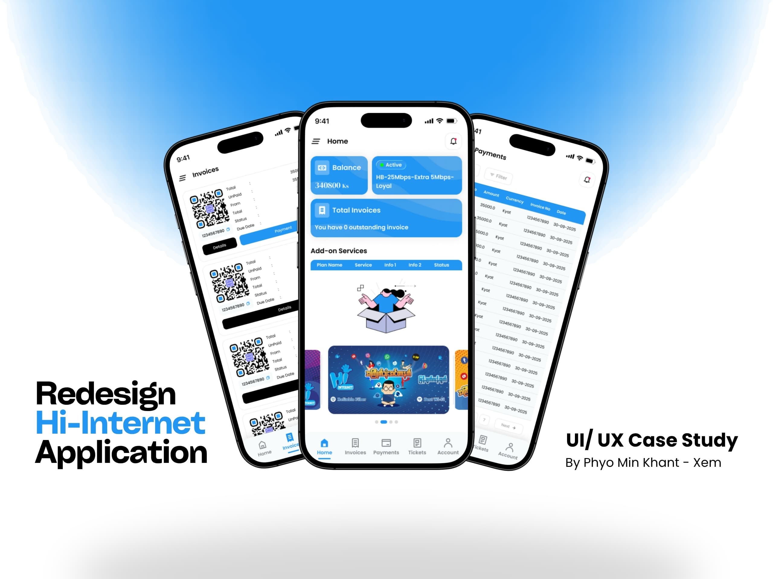 Redesign Hi-Internet Application | UI/ UX Case Study - Project screenshot 1